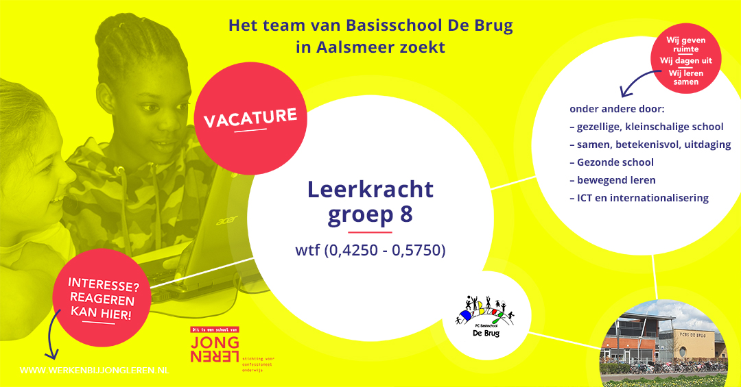 Vacature Leerkracht - Groep 8 - Wtf 0.4250 Of 0.575 - Aalsmeer ...